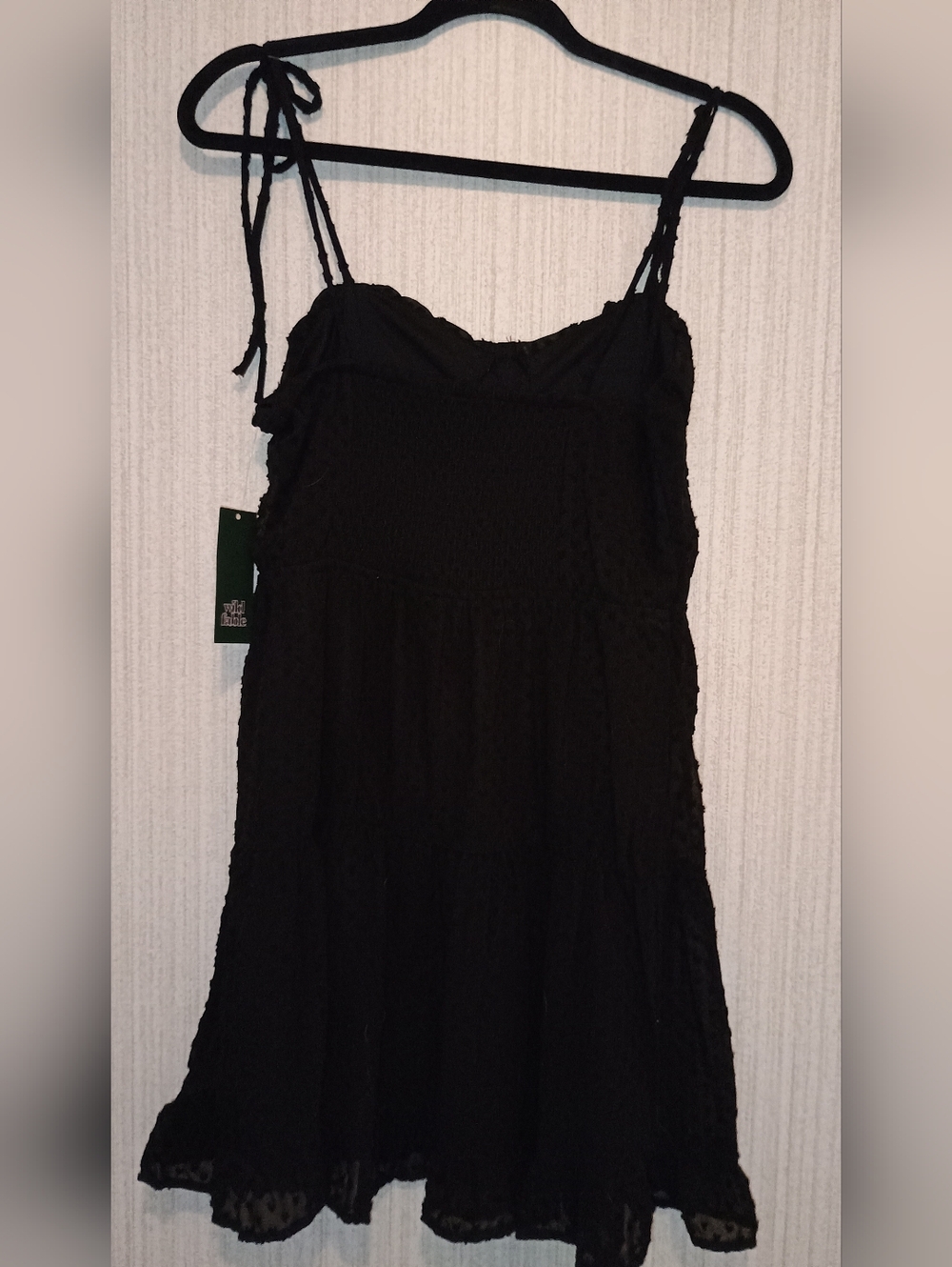 Black Mini Dress With Ruffle Hem